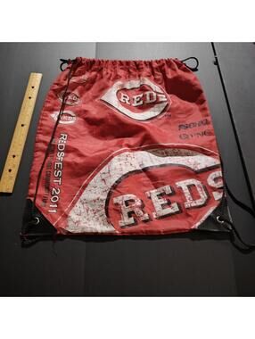 Cincinnati Reds City Connect Black Red Logo REDSFEST 2011 Drawstring Bag